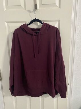 Torrid Maroon Hooded Pullover Sweatshirt